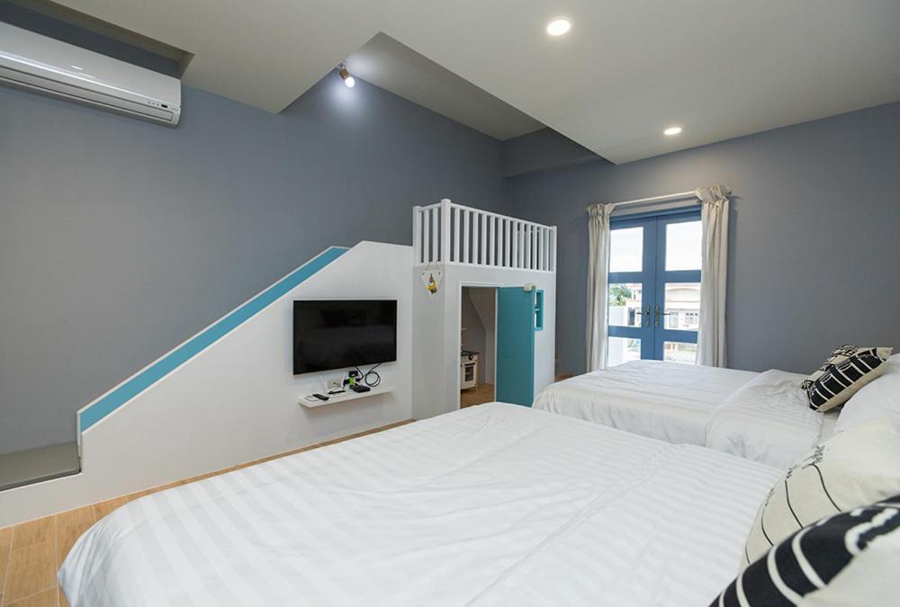 Blue White Apartment Wujie Luaran gambar